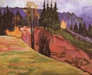 Edvard Munch Forest oil painting